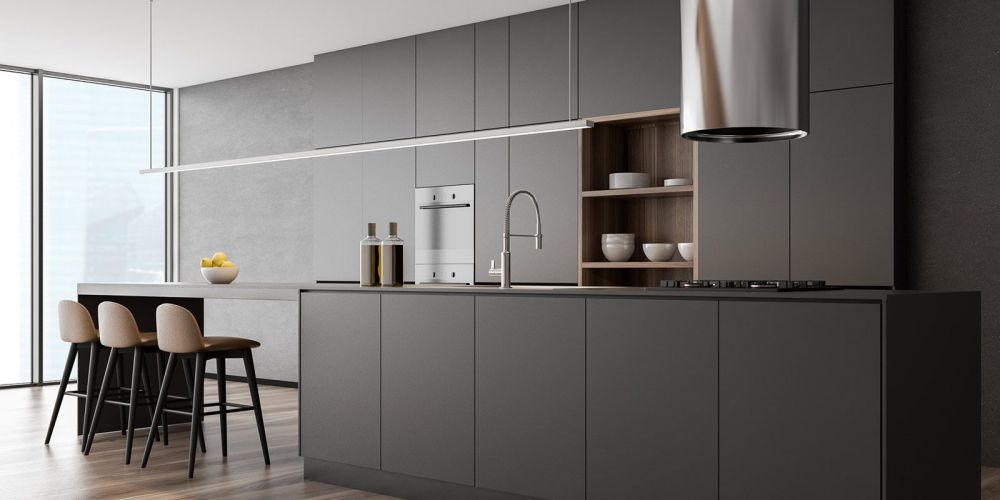 Kitchen with Black Units