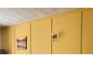 yellow shaker wall panels