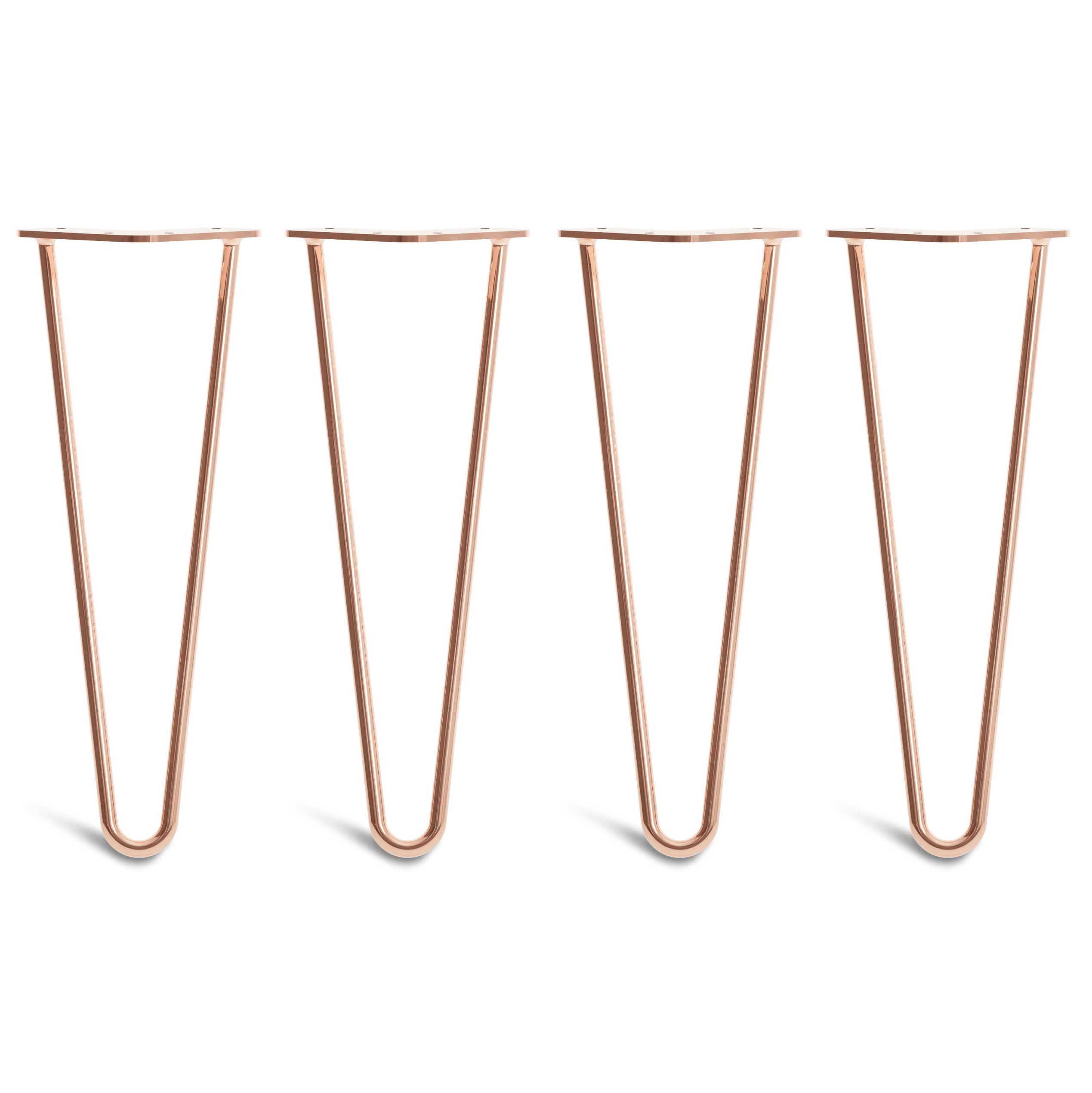 35cm Copper 2-Rod Hairpin Legs - Coffee Table
