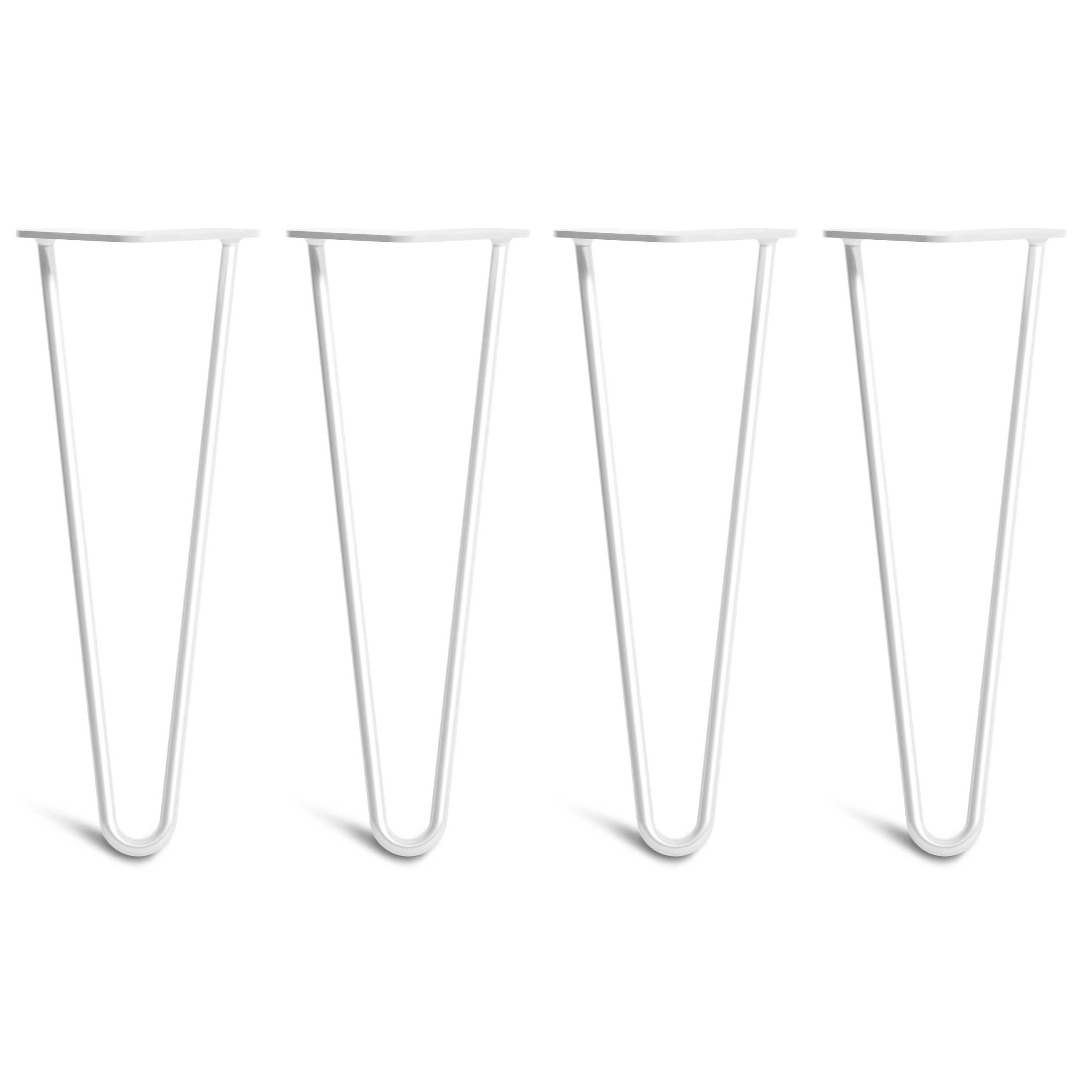 35cm White 2-Rod Hairpin Legs - Coffee Table