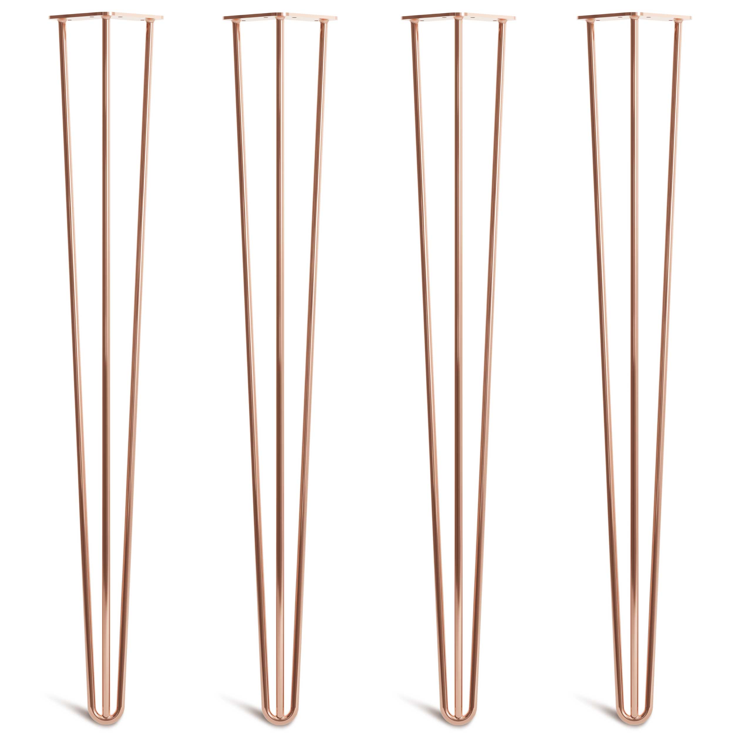 86cm Copper 3-Rod Hairpin Legs - Console Table
