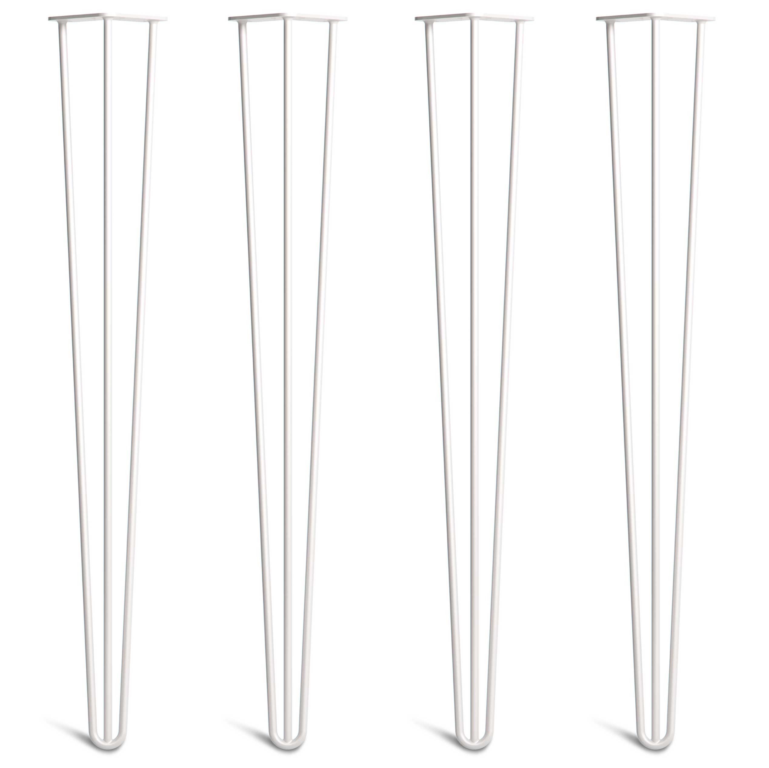 86cm White 3-Rod Hairpin Legs - Console Table