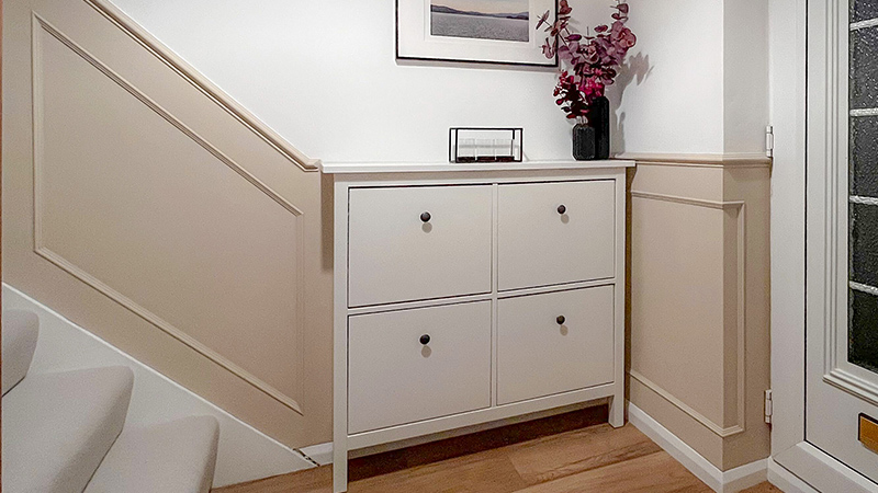 Beaded Shaker Panelling in hallway