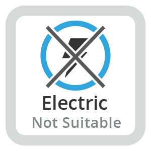 not suitable for electric hob icon